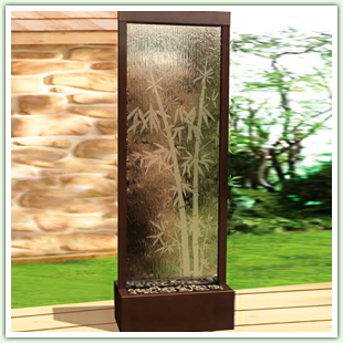 Outdoor Fountains with Glass