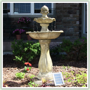 Tiered Solar Powered Fountains