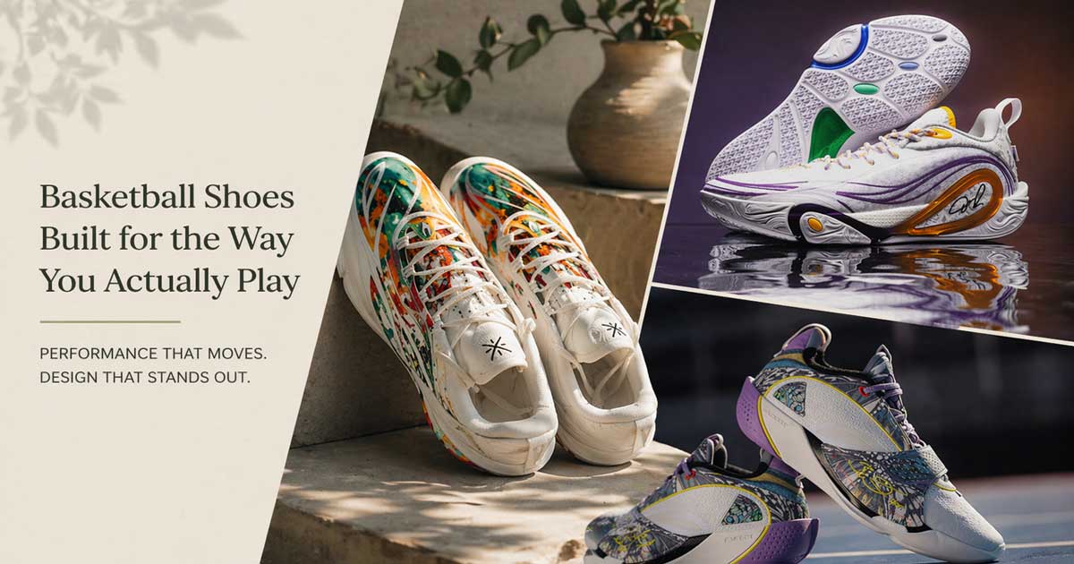 Basketball shoes that move and stand out