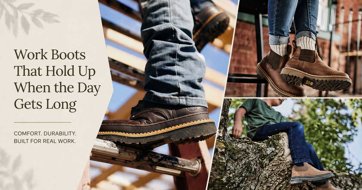 Georgia work boots designed for comfort and durability on long demanding workdays