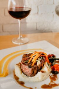 a quality steak plated well